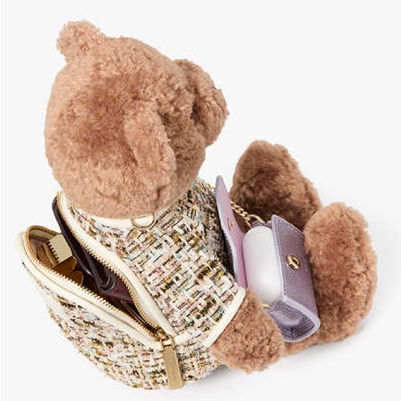 kate spade NWT! $449 MSRP Oh What Fun 3D Teddy Bear Crossbody - Picture 5 of 7